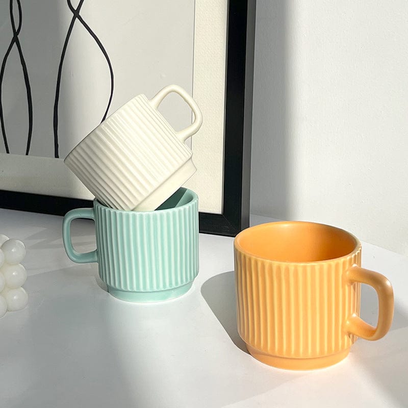 ArtOlo Store Macaron Candy-Colored Ceramic Mug Ins Style Simple Coffee Cup Event Gift Promotion Souvenir Water Cup