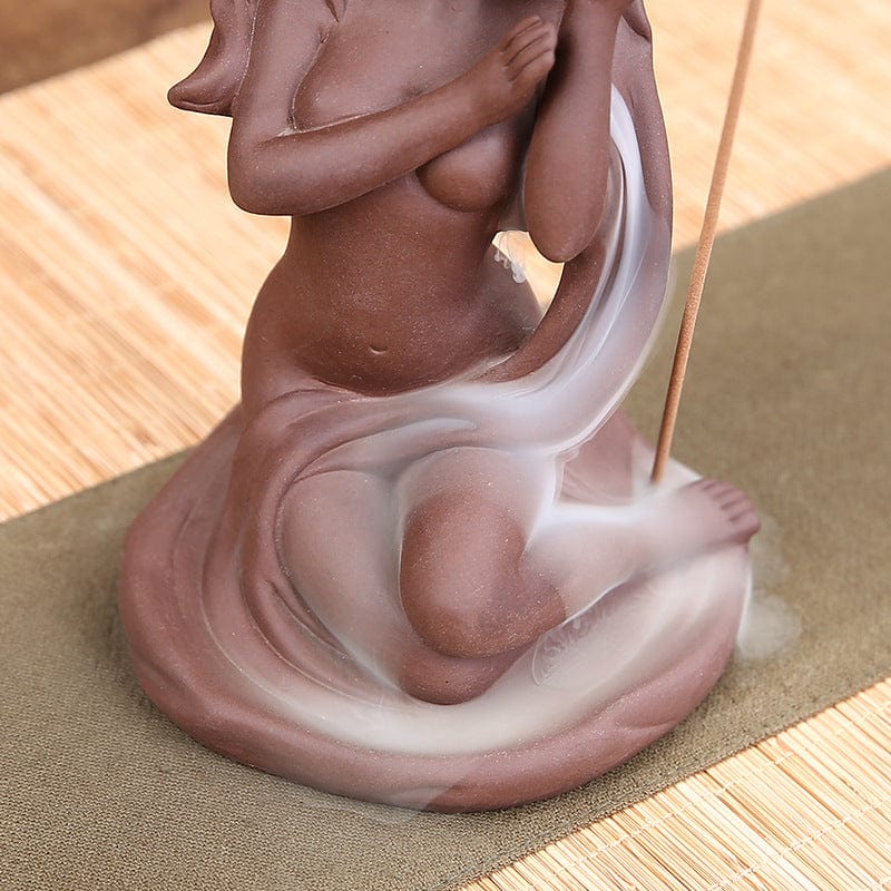 ArtOlo Store Incense Burner Mermaid Retro Ceramic Backflow Incense Burner