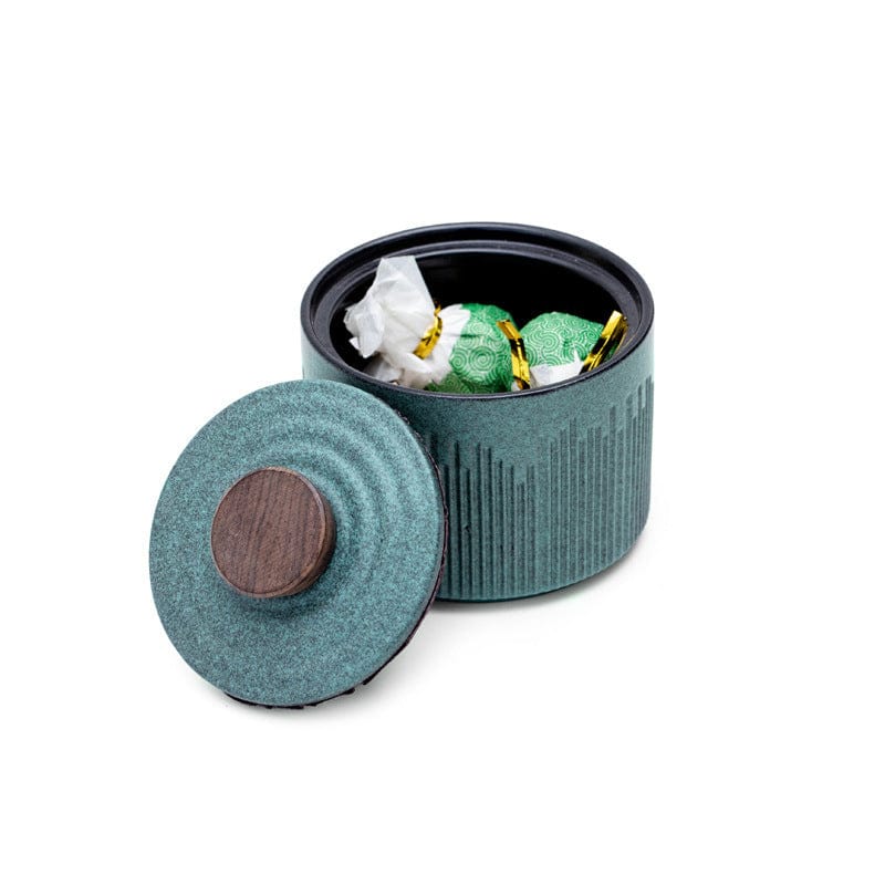 ArtOlo Store Mini-tea Can Portable Ceramic Storage Tank Outdoor Travel General Tea Warehouse Zen Tea Box