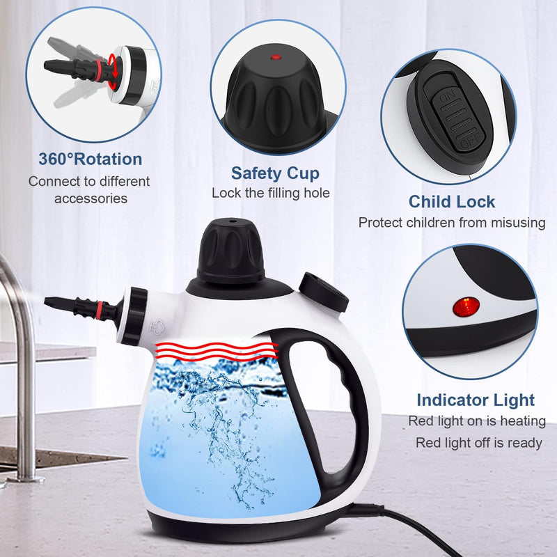 ArtOlo Store Steam Cleaner Multipurpose Portable Steam Cleaner