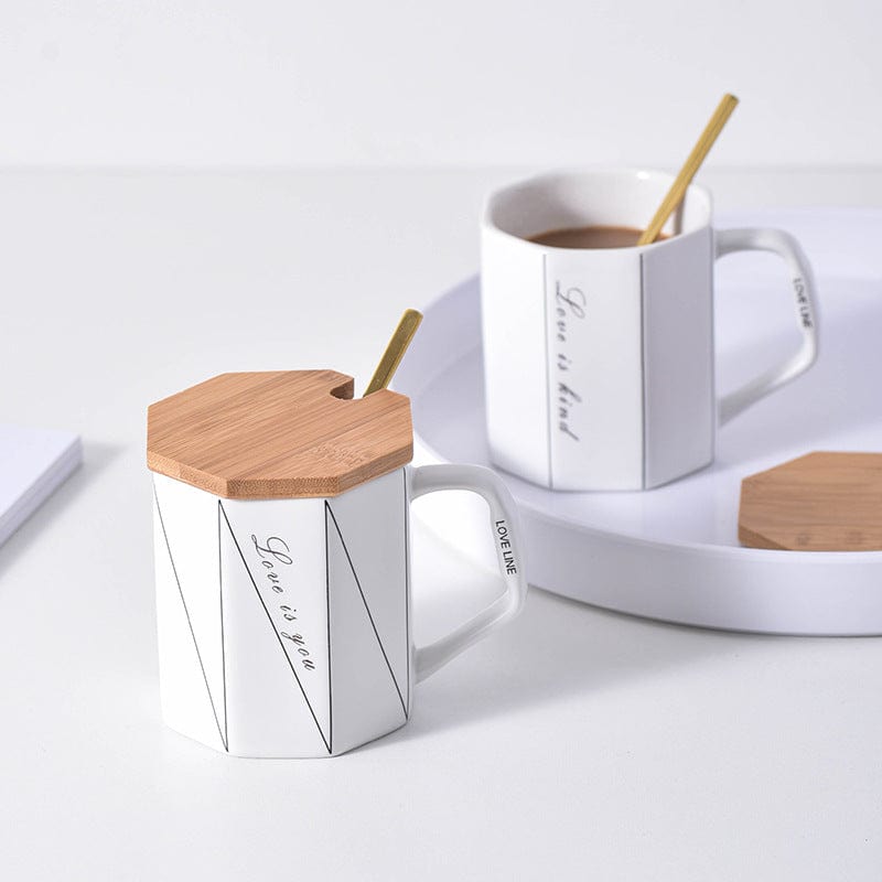 ArtOlo Store Nordic Ceramic Cup with Spoon