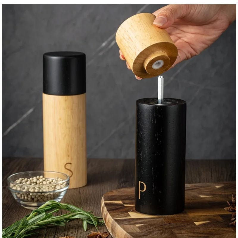 ArtOlo Store Oak Pepper Grinder Adjustable Ceramic