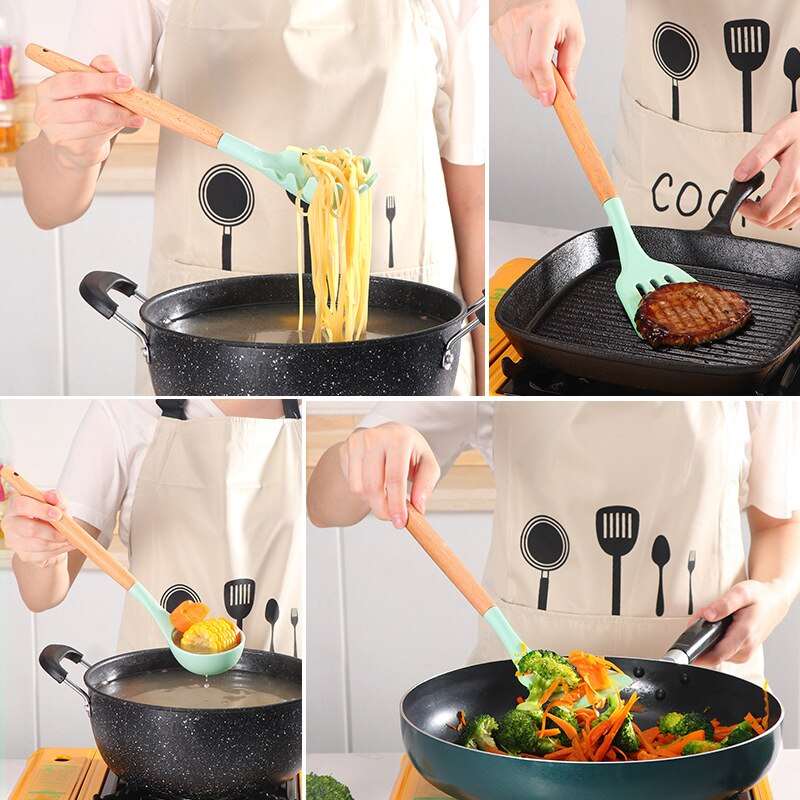 ArtOlo Store Kitchen Utensils Set Premium Silicone Kitchen Utensils Set, 12pcs