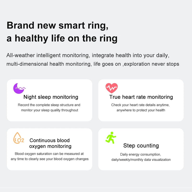 ArtOlo Store health tracker smart ring Smart Ring Fitness Tracker Health Monitor