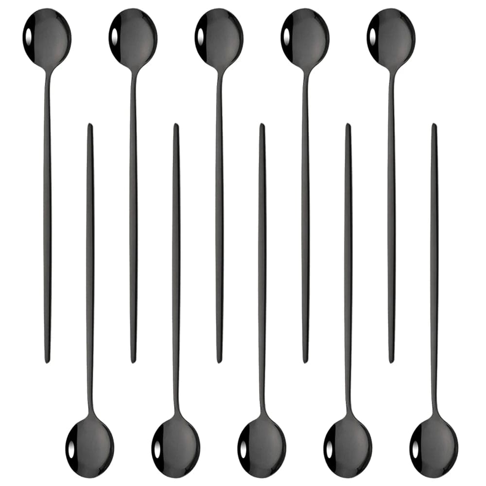 ArtOlo Store Stainless Steel Long Handle Spoons (10 Pack)