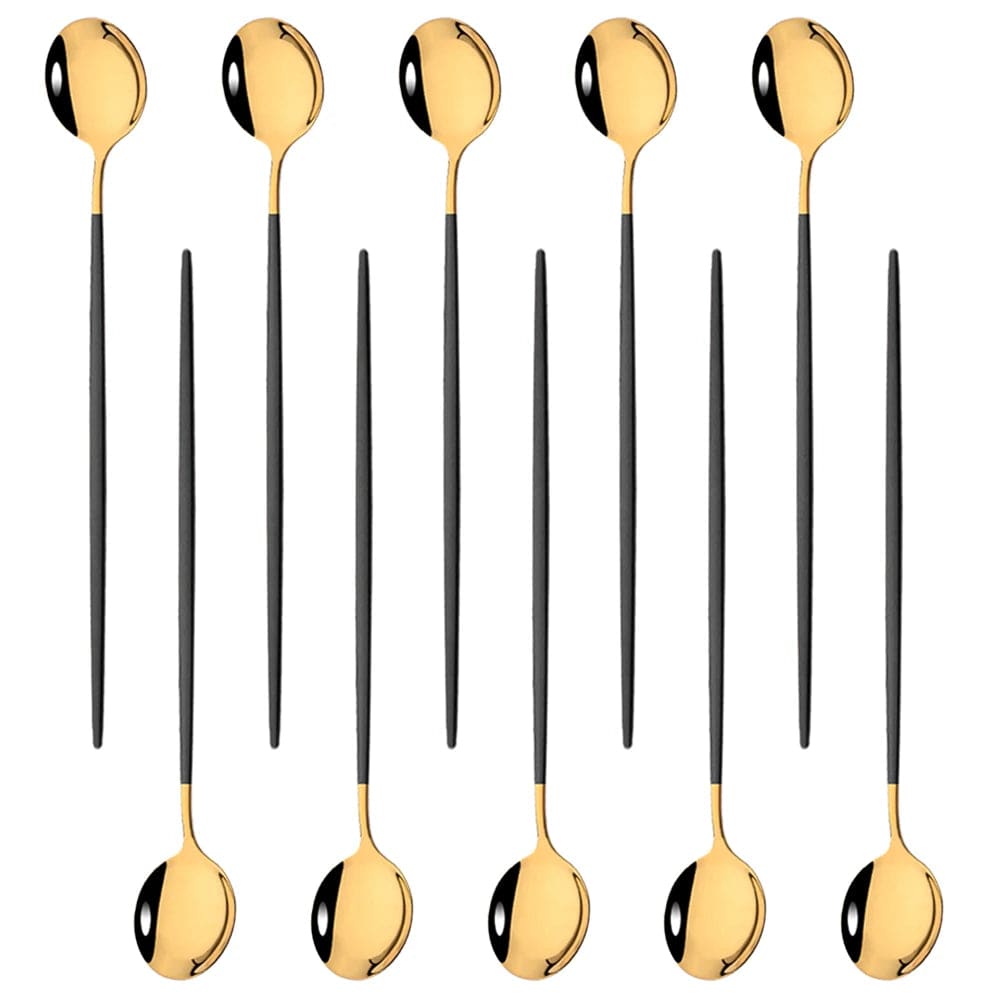 ArtOlo Store Stainless Steel Long Handle Spoons (10 Pack)