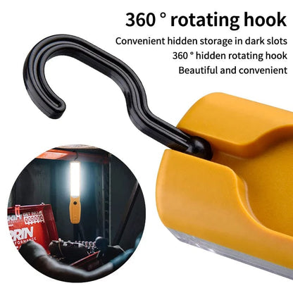 ArtOlo Store Strong LED COB Work Light Handheld Floodlight USB Rechargeable Portable Camping Repair Emergency Flashlight with Magnet Hook