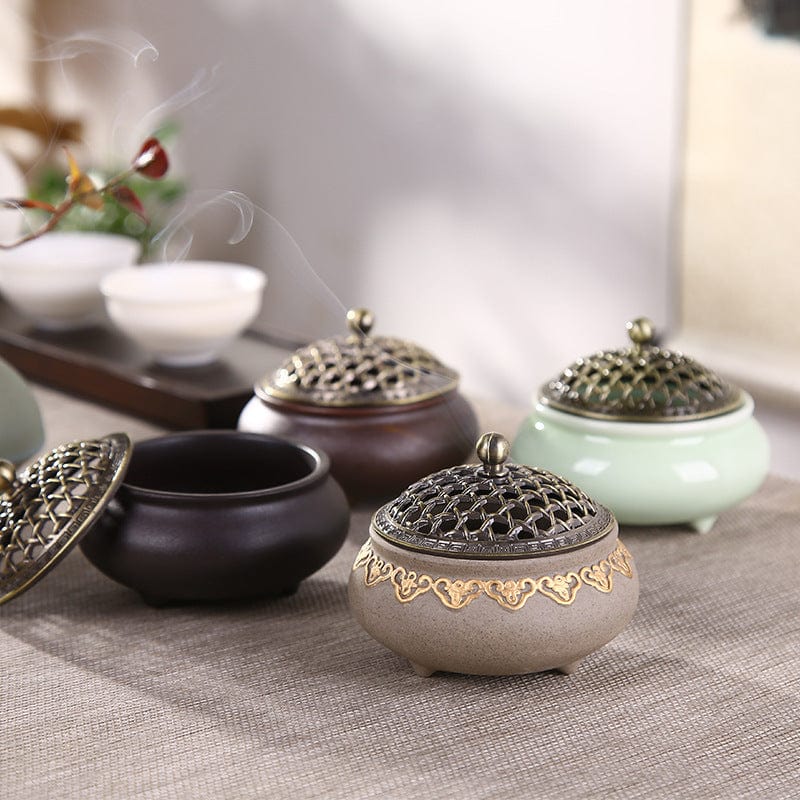 ArtOlo Store Incense Burner Three-legged Ceramic Incense Burner