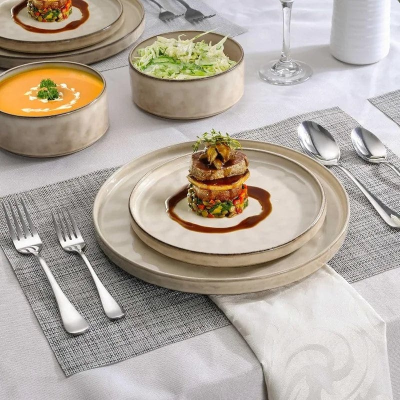 ArtOlo Store Dinnerware Set Wave Collection: 12-Piece Dinnerware Set for 4