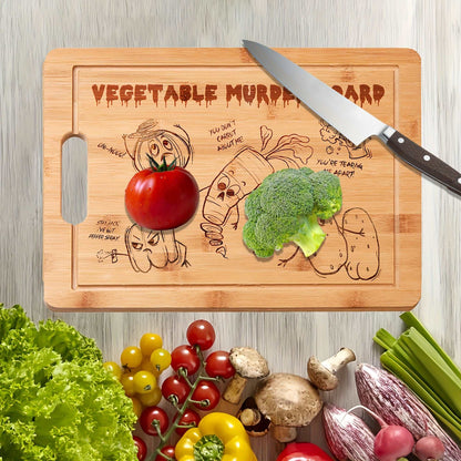 Bamboo Cutting Board Kitchen Accessory with Funny Engraving