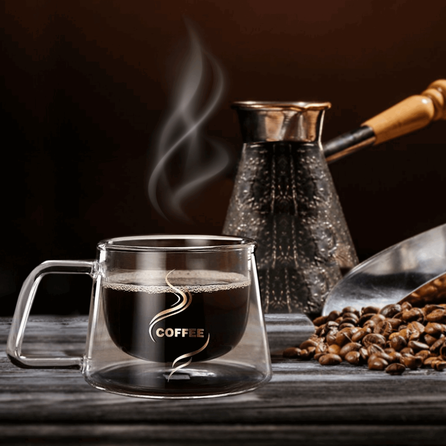 Double Wall Coffee Cups Insulated Clear Glass Mug Borosilicate