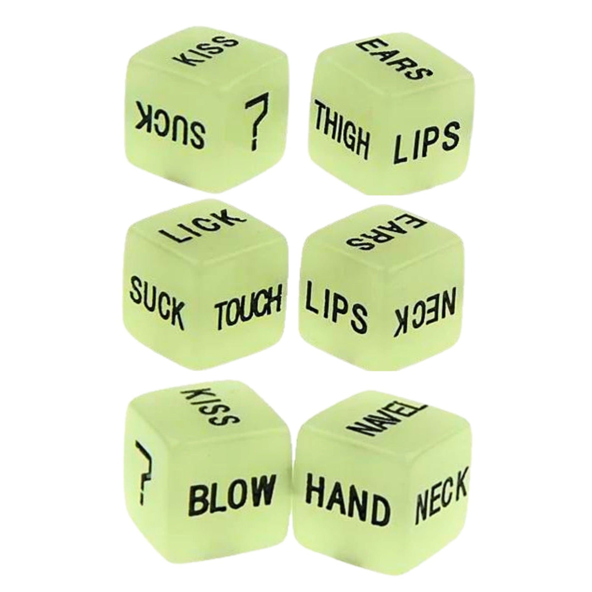 Home Finesse Glow in the Dark Love Dice - Adult Couple's Party Game