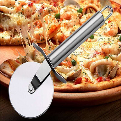 Home Finesse High-Quality Stainless Steel Double Roll Pizza Cutter