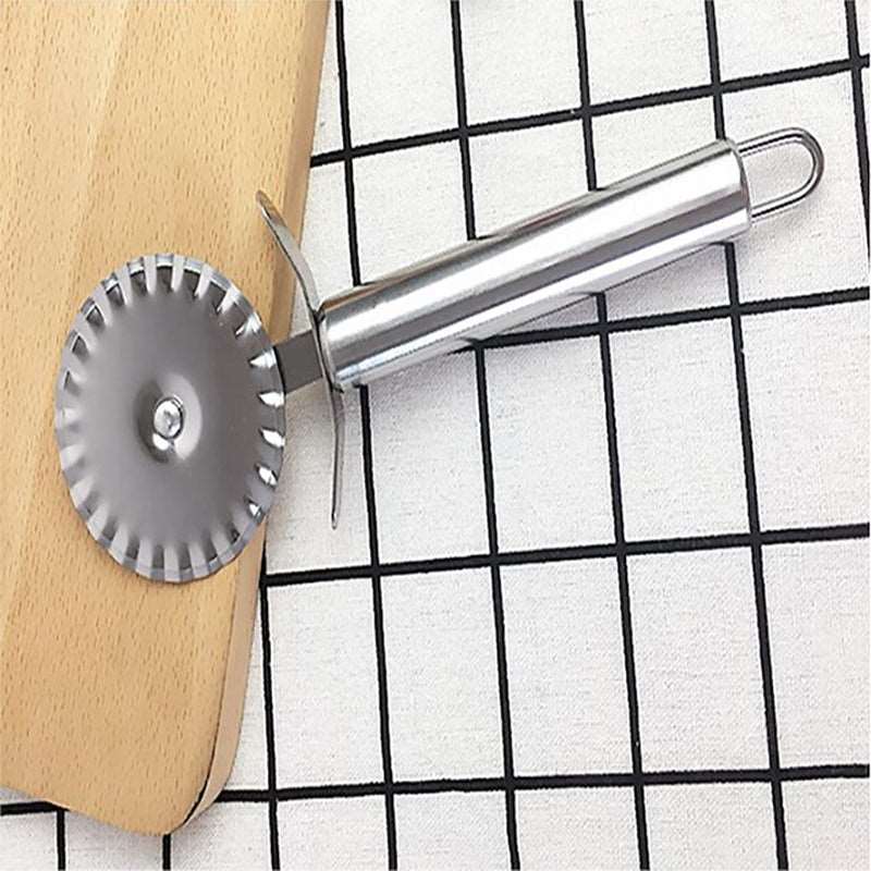 Home Finesse High-Quality Stainless Steel Double Roll Pizza Cutter