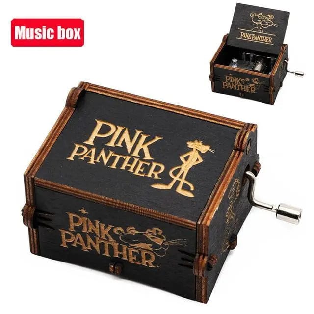 Home Finesse Jurassic Park Theme Music Box | Antique Hand-Cranked Wooden Music Box