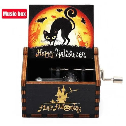 Home Finesse Jurassic Park Theme Music Box | Antique Hand-Cranked Wooden Music Box