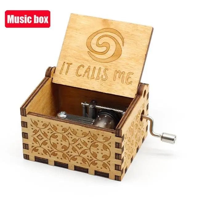 Home Finesse Jurassic Park Theme Music Box | Antique Hand-Cranked Wooden Music Box