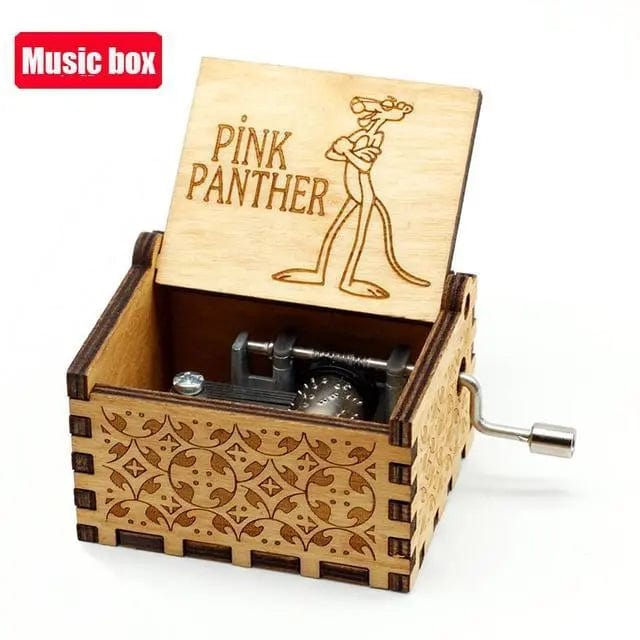 Home Finesse Jurassic Park Theme Music Box | Antique Hand-Cranked Wooden Music Box