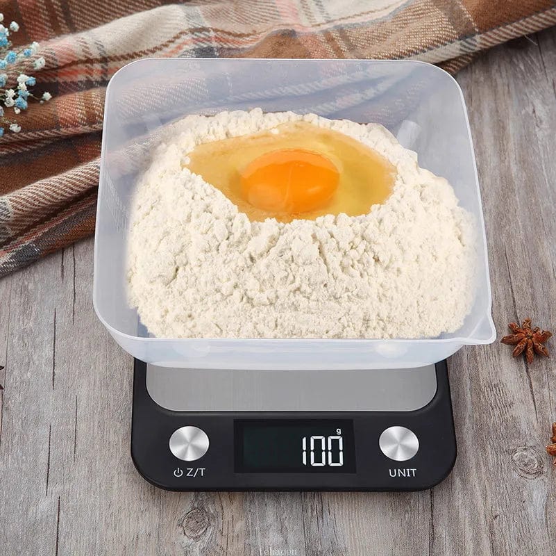 Home Finesse Kitchen Scale 15Kg/1g Weighing Food Coffee Balance Smart Electronic Digital Scales Stainless Steel Design for Cooking and Baking