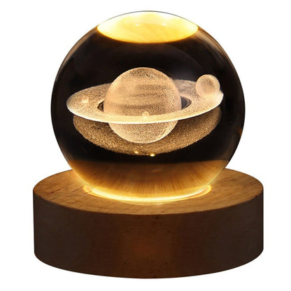Home Finesse LED Galaxy Crystal Ball Night Light