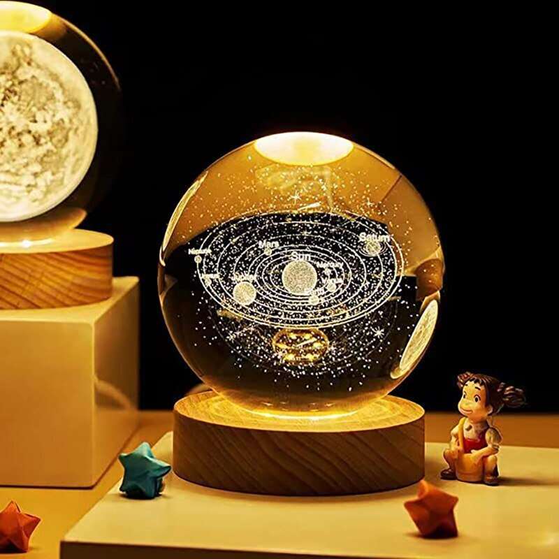 Home Finesse LED Galaxy Crystal Ball Night Light
