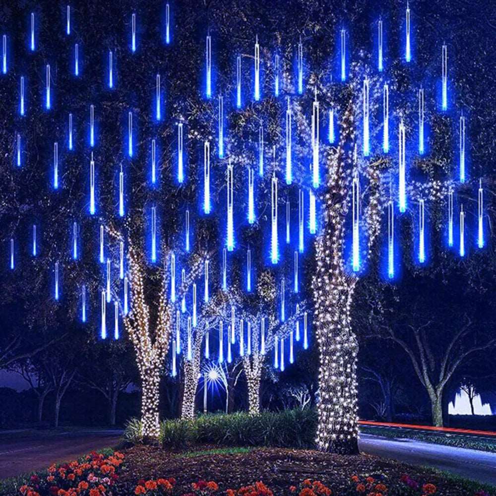 Home Finesse LED Meteor Shower Rain Lights - Magical Christmas Decor