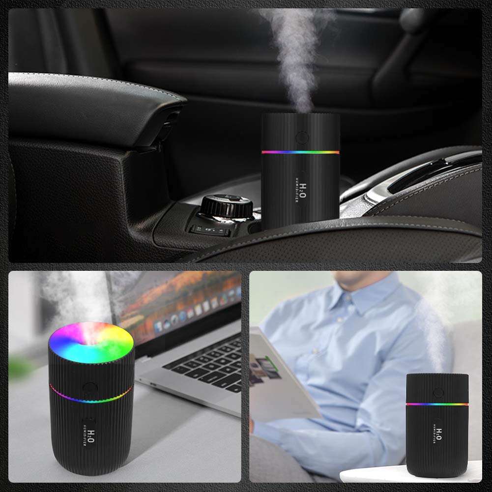 Home Finesse Mini Car Air Humidifier with LED Light