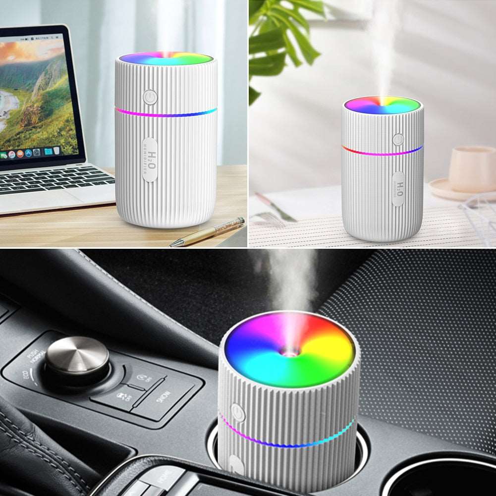 Home Finesse Mini Car Air Humidifier with LED Light