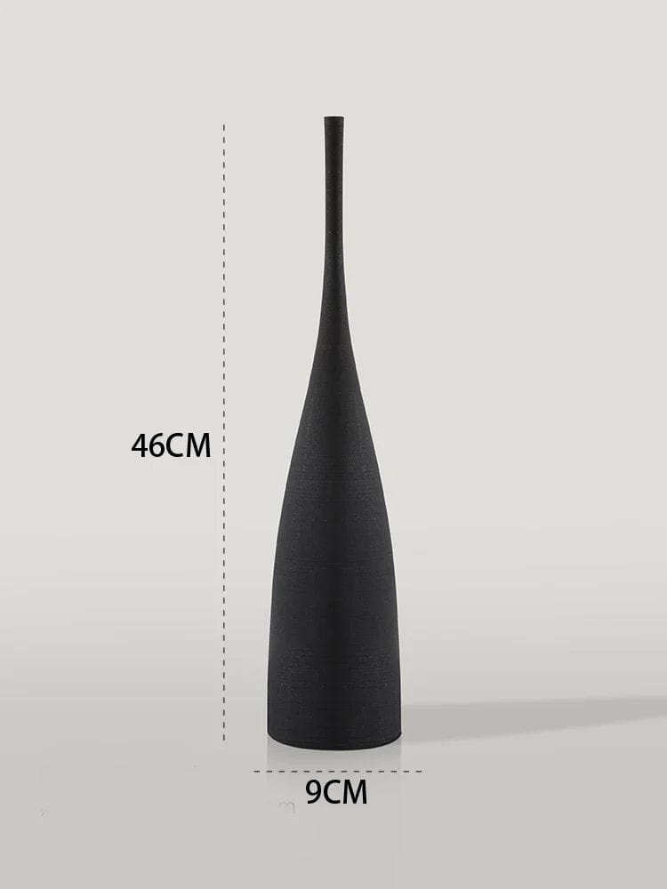 Home Finesse Minimalist Handmade Art Zen Vase Ceramic Decoration Living Room Model Home Decoration Black and White Art Vase Hand Drawing