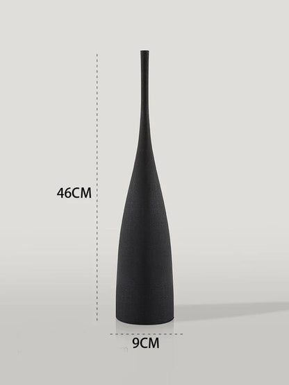 Home Finesse Minimalist Handmade Art Zen Vase Ceramic Decoration Living Room Model Home Decoration Black and White Art Vase Hand Drawing