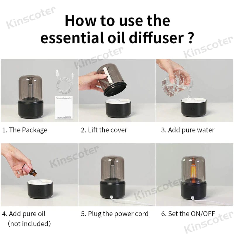 Home Finesse Portable USB Aroma Diffuser - Mini Air Humidifier