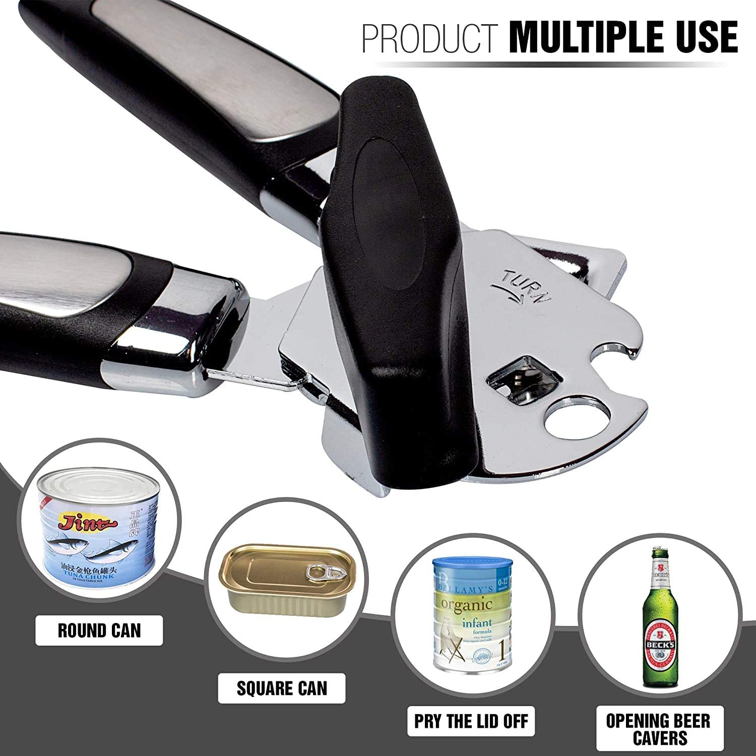 Home Finesse Professional Stainless Steel Can Opener