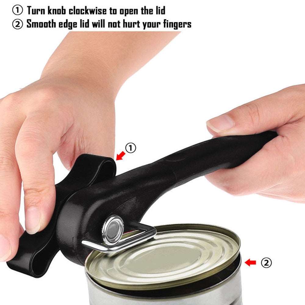 Home Finesse Professional Stainless Steel Can Opener - Essential Kitchen Tool