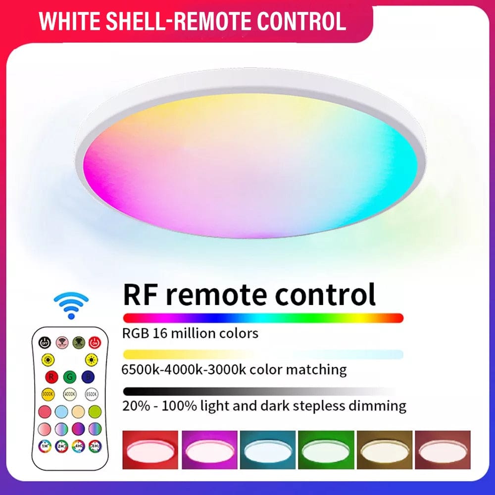 Home Finesse Smart RGB LED Ceiling Light with Voice Control and TUYA App