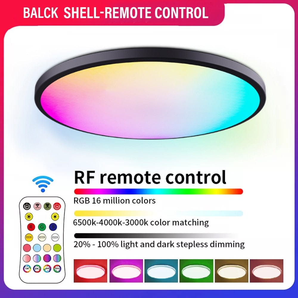 Home Finesse Smart RGB LED Ceiling Light with Voice Control and TUYA App