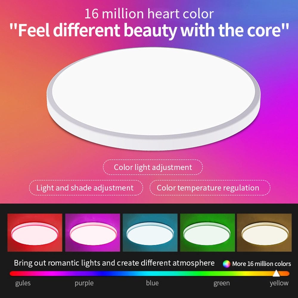 Home Finesse Smart RGB LED Ceiling Light with Voice Control and TUYA App