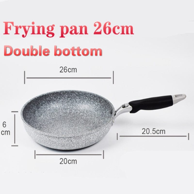 Home Finesse Stone Frying Wok Pan - Non-Stick Cookware