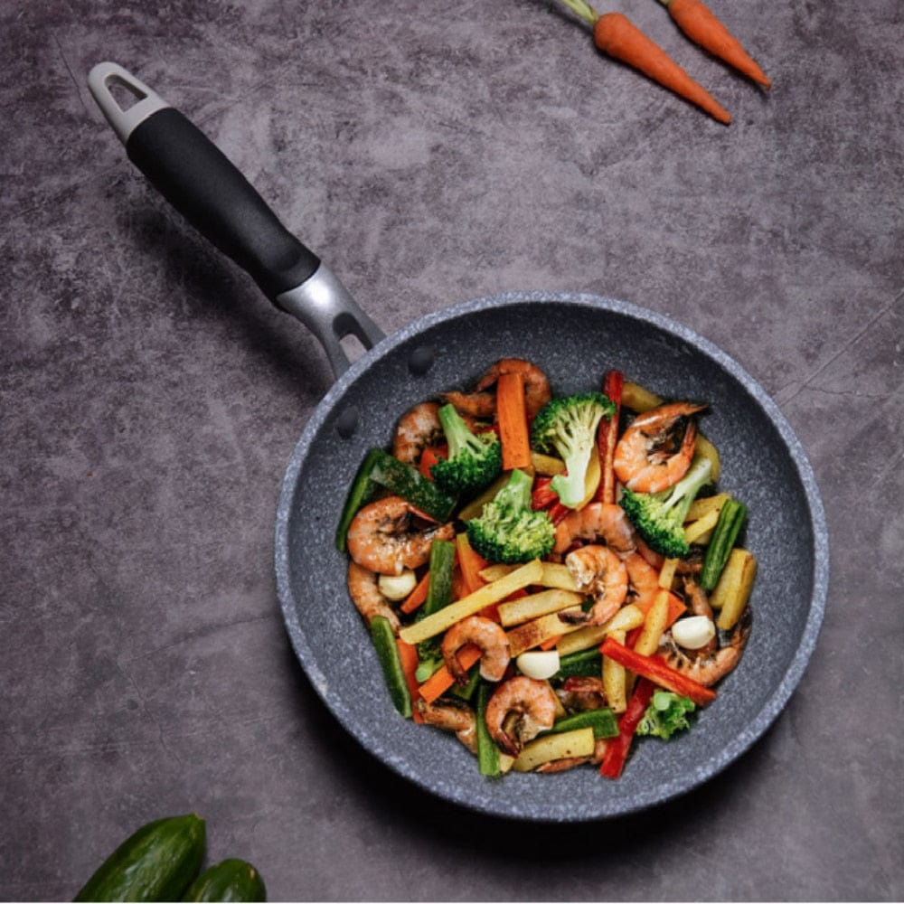 Home Finesse Stone Frying Wok Pan - Non-Stick Cookware