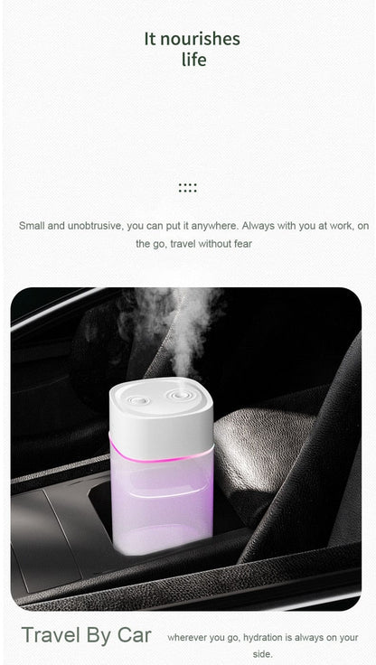 Home Finesse USB Aromatherapy Air Humidifier for Home, Car, Office