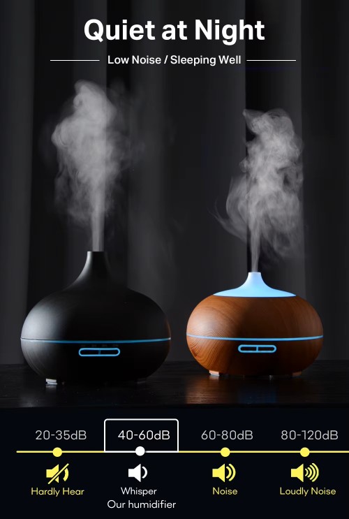 Essential Oil Diffuser (11) Wood Grain Ultrasonic Diffuser