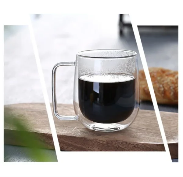 Insulated Clear Glass Mug