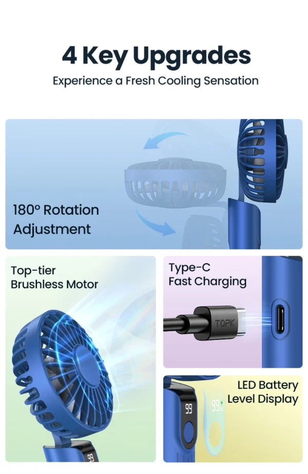 Portable Rechargeable Mini Handheld Fan