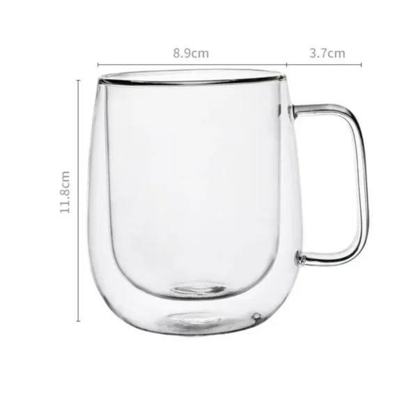 Insulated Clear Glass Mug