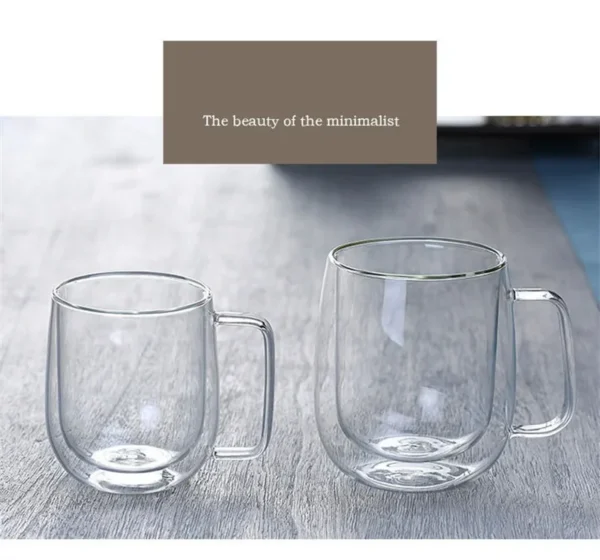 Insulated Clear Glass Mug