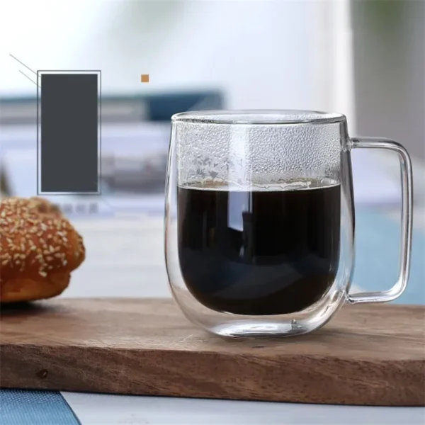 Insulated Clear Glass Mug