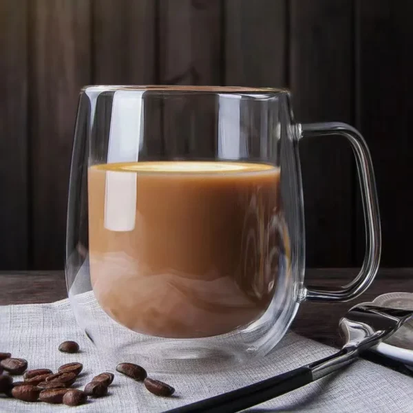 Insulated Clear Glass Mug