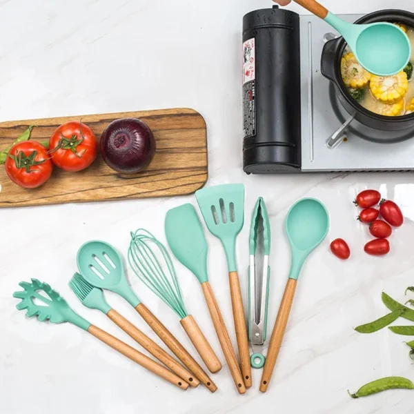 S745b72dd24734adfb52ce56884a496bfn.webp Silicone Utensil Set