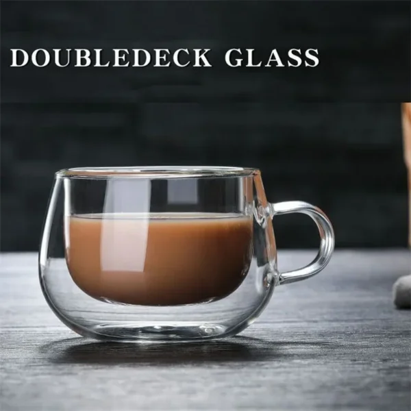 Insulated Clear Glass Mug