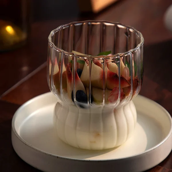 Ribbed Glass Tumbler