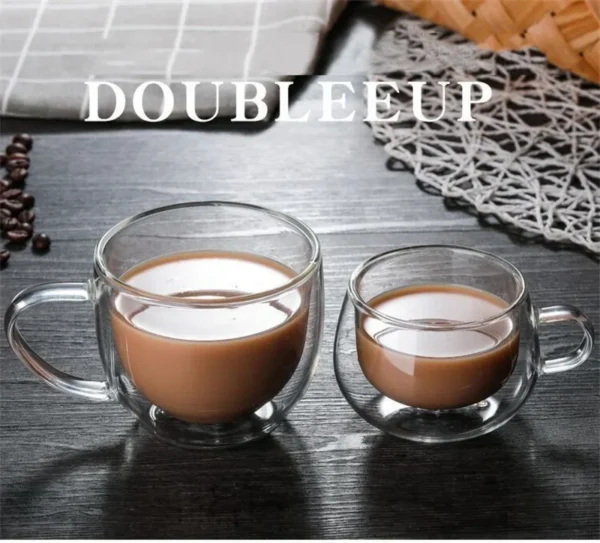 Insulated Clear Glass Mug